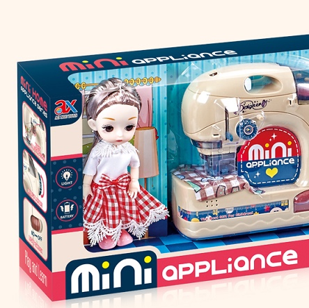 Simulation children play house kitchen toys Boys Girls Cooking set Toys Electric sewing machine Barbie set 6729a