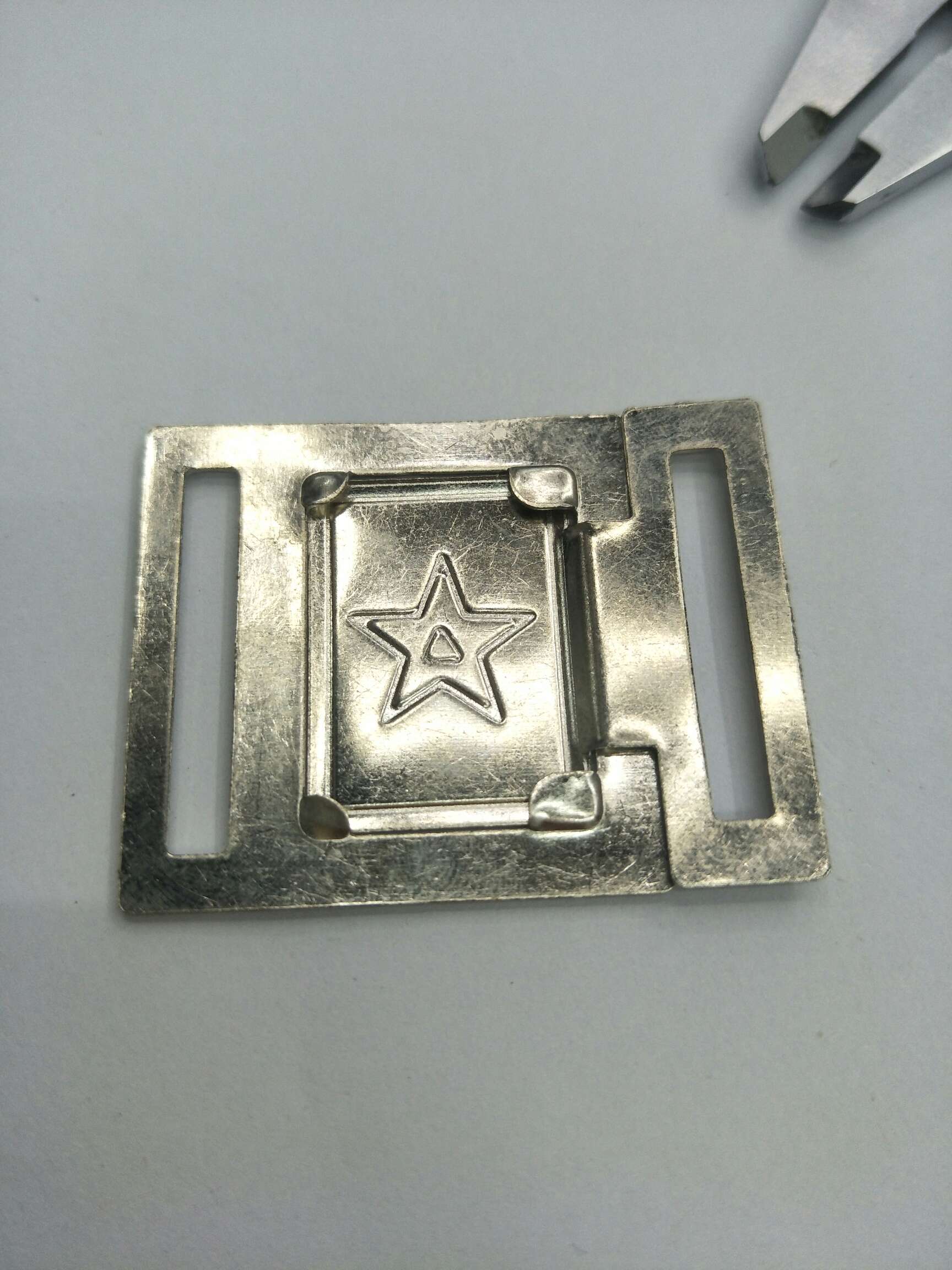 铁质对扣 演出服箱包军腰扣 五星插扣 服装配件  装饰腰扣 皮带扣详情图2