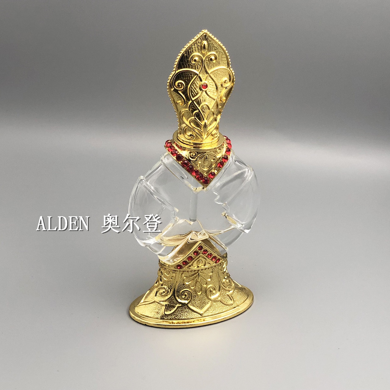 20ml alloy glass spliced perfume bottle