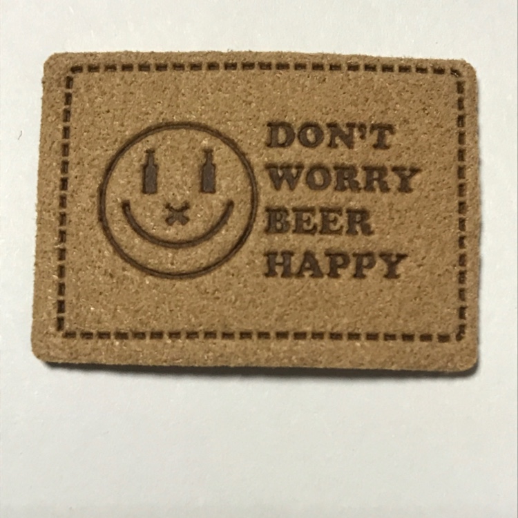 Microfiber Dont Smiley Face Hair Accessory Paste Clothing With Temperament All-Matching Gloves With Leather Label