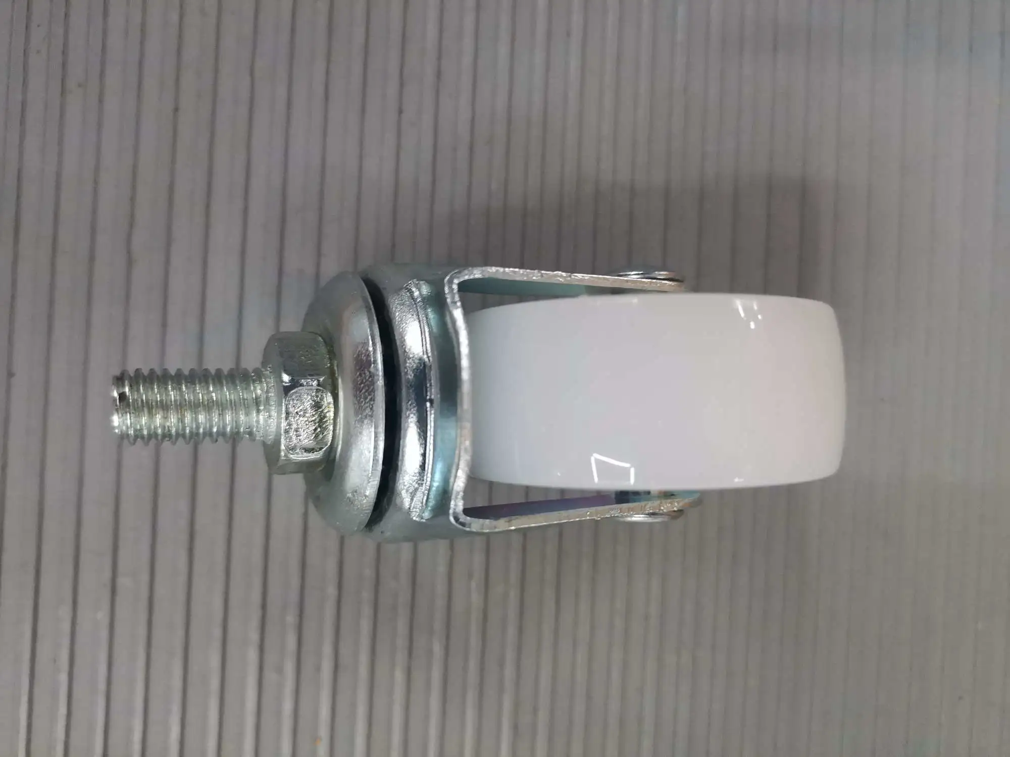 1.5-inch white PP wheel lead screw movable lightweight casters detail image 2