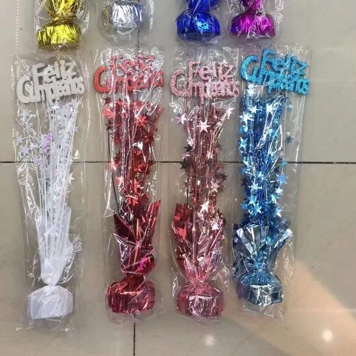 西语节日用品气球坠颜色混