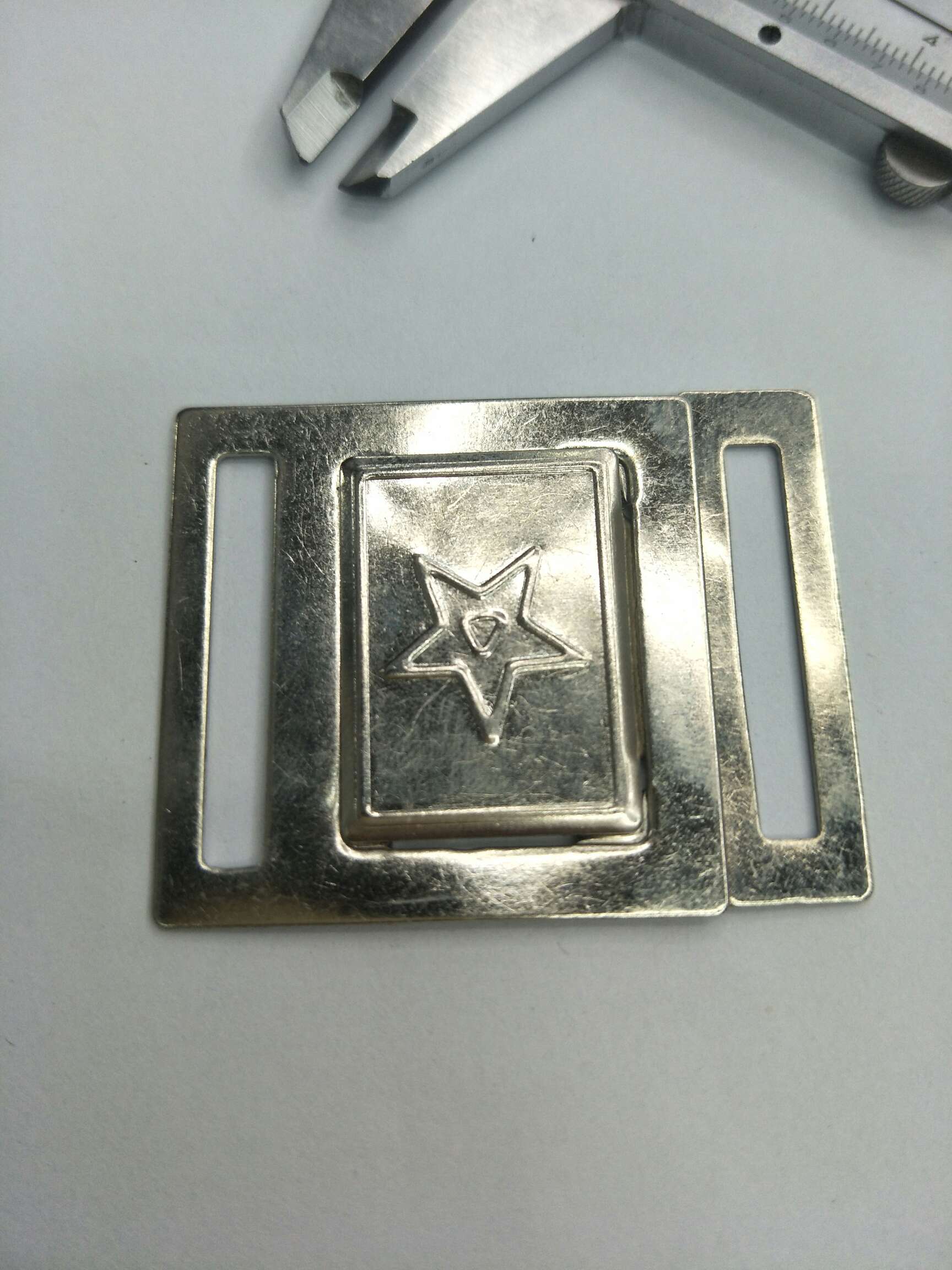 铁质对扣 演出服箱包军腰扣 五星插扣 服装配件  装饰腰扣 皮带扣详情图3