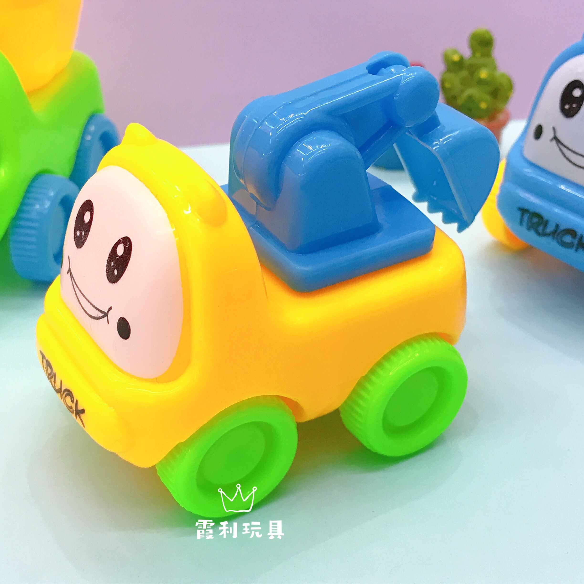 New cartoon Huili engineering vehicle children's plastic toy gift gacha detail image 5