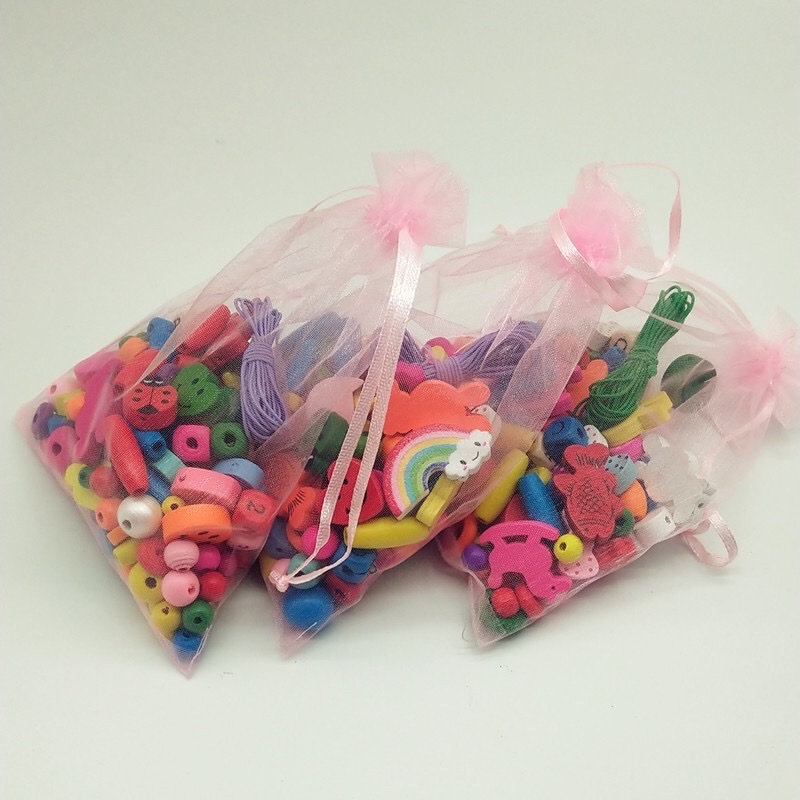 DIY手工串珠材料配件 弱视训练彩色混装木珠 幼儿园早教益智亚马逊热卖详情图4