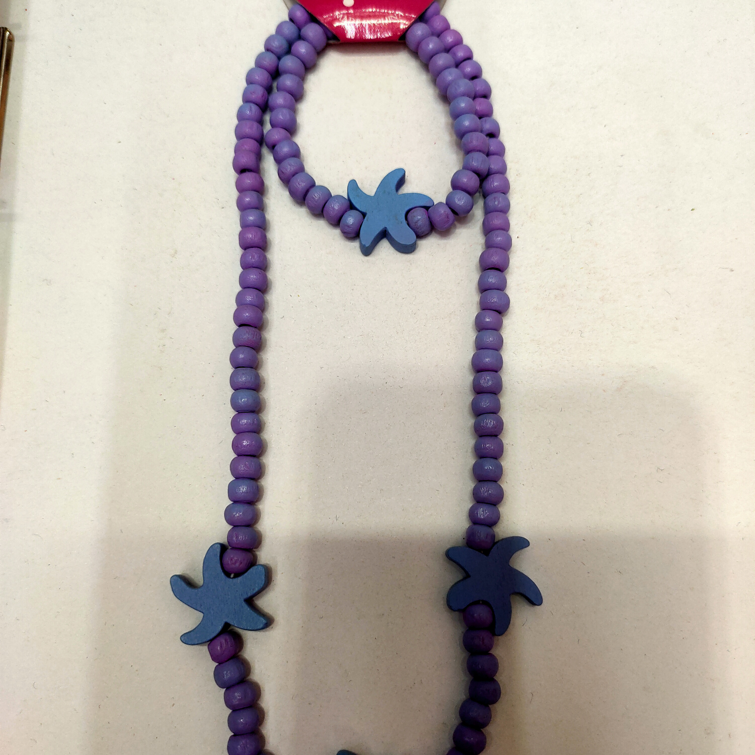 Manufacturers direct wooden children chain light purple starfish