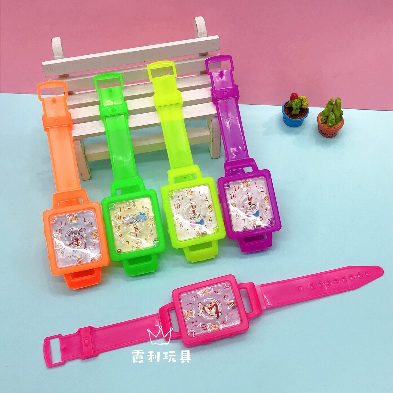 Rectangular maze watch, children's plastic toy, gift gacha