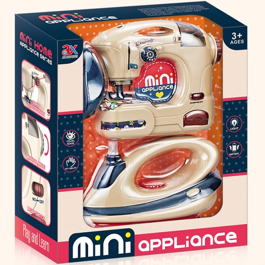 仿真儿童过家家玩具男孩女孩家具套装玩具电动小缝纫机➕熨斗组合6713b