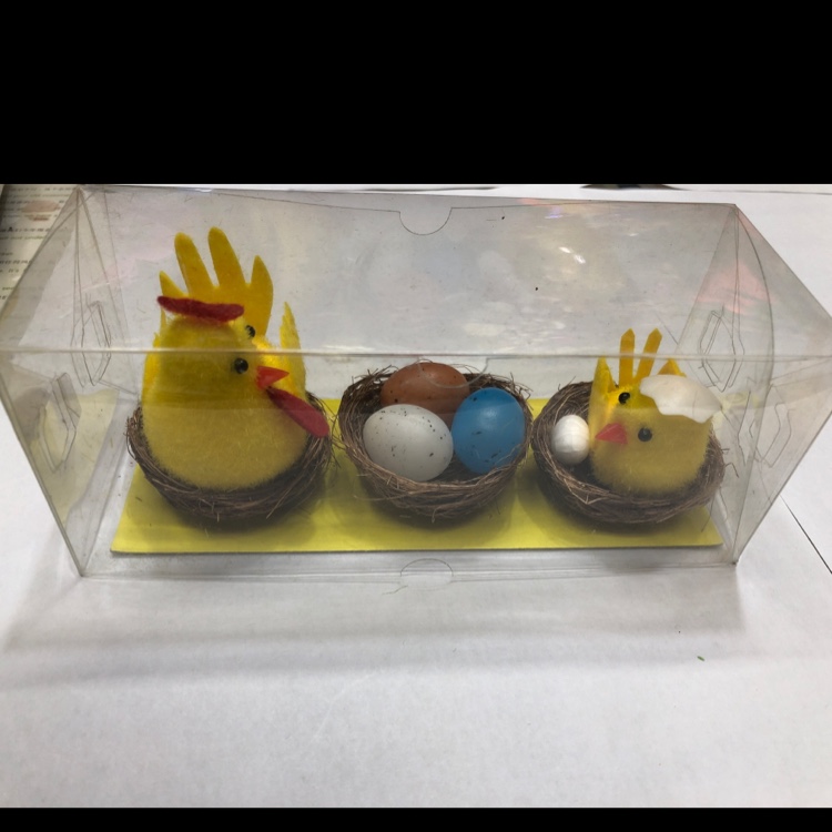 复活节草窝鸡、蛋三只盒装111