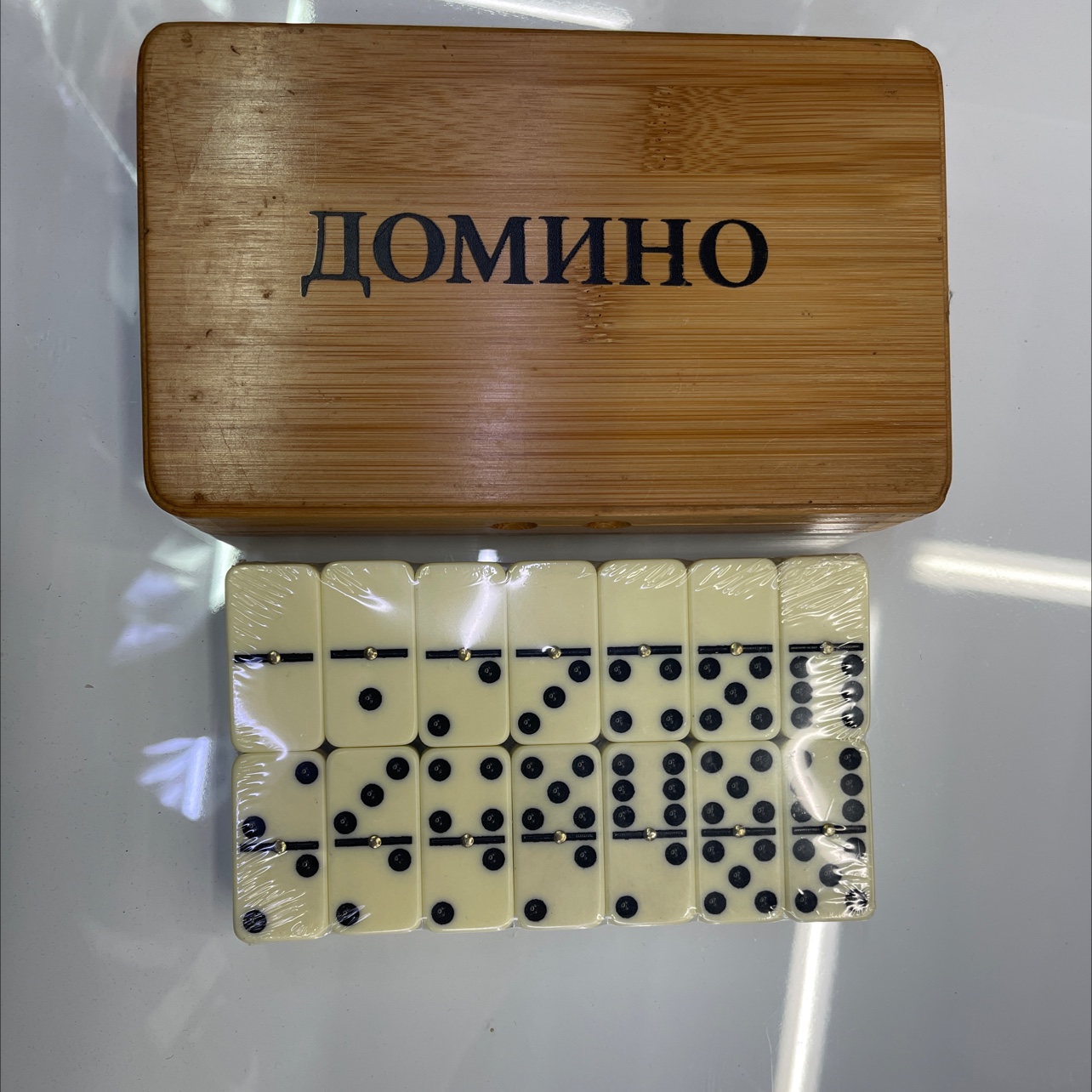 竹盒装5010BN双六多米诺骨牌