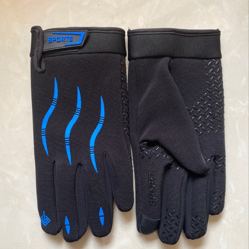 Sports long finger three curve thick waterproof gloves