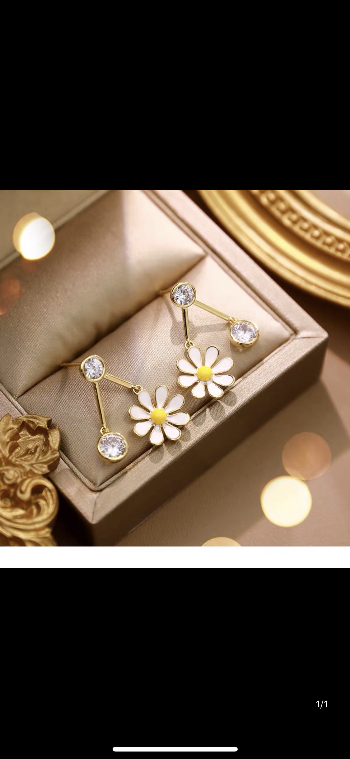 Daisy Earrings for Women, 2021 new trendy summer style, super fairy-like, high-end, elegant and luxurious stud earrings details Picture