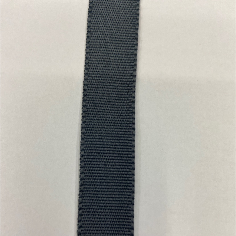 1.8cm polyester grey overlock ribbon 20#