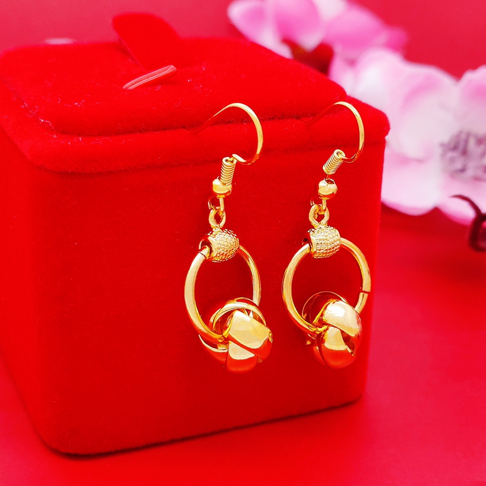 环环相扣真金耳环，欢迎新老顾客选购