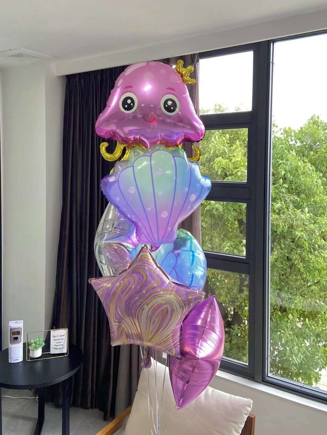 Marine animal octopus balloon set party aluminum film balloon blue detail image 1