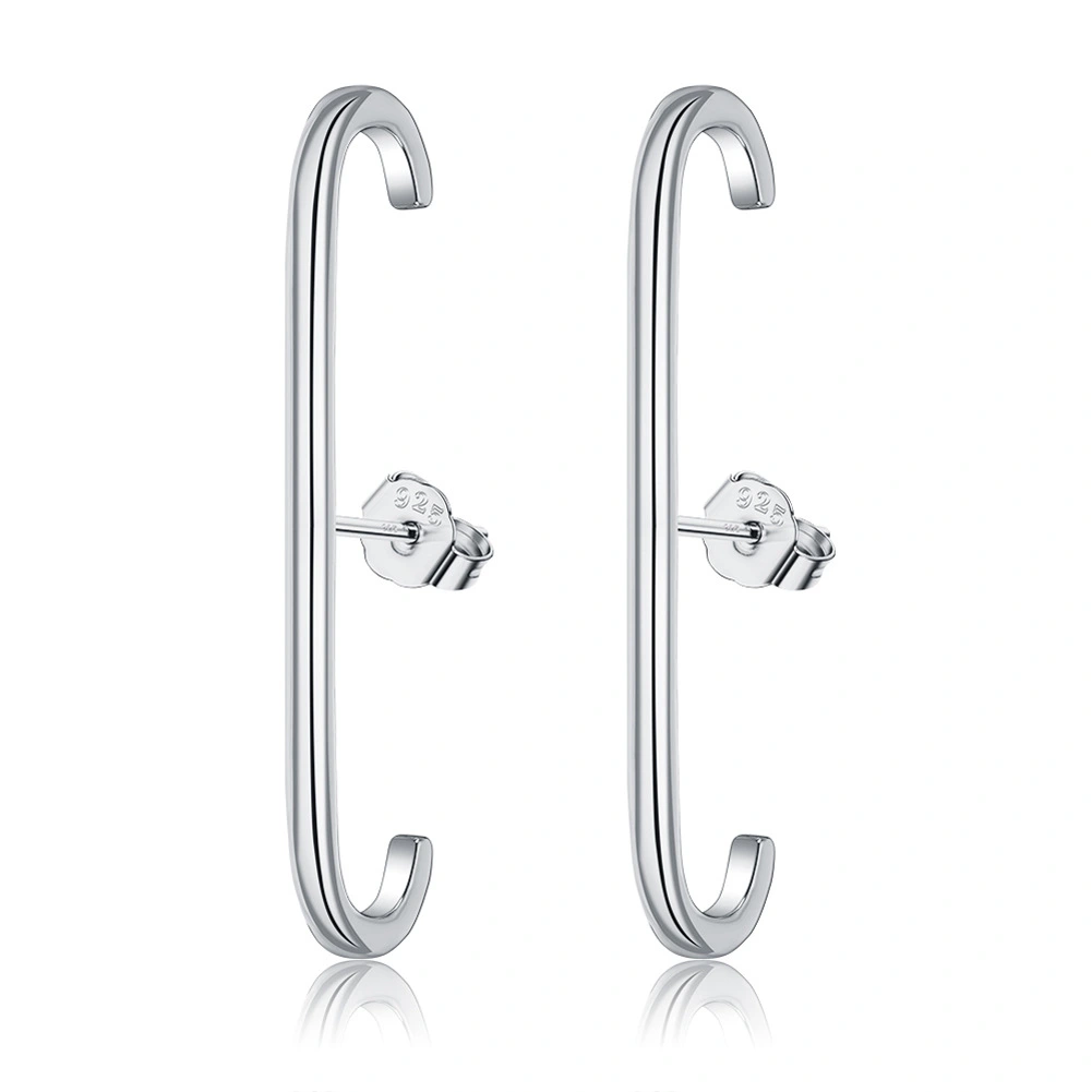 New stud earrings for women, European and American fashion, single-row crystal zircon earrings, geometric earrings, cross-border accessories AKE262 detail image 3