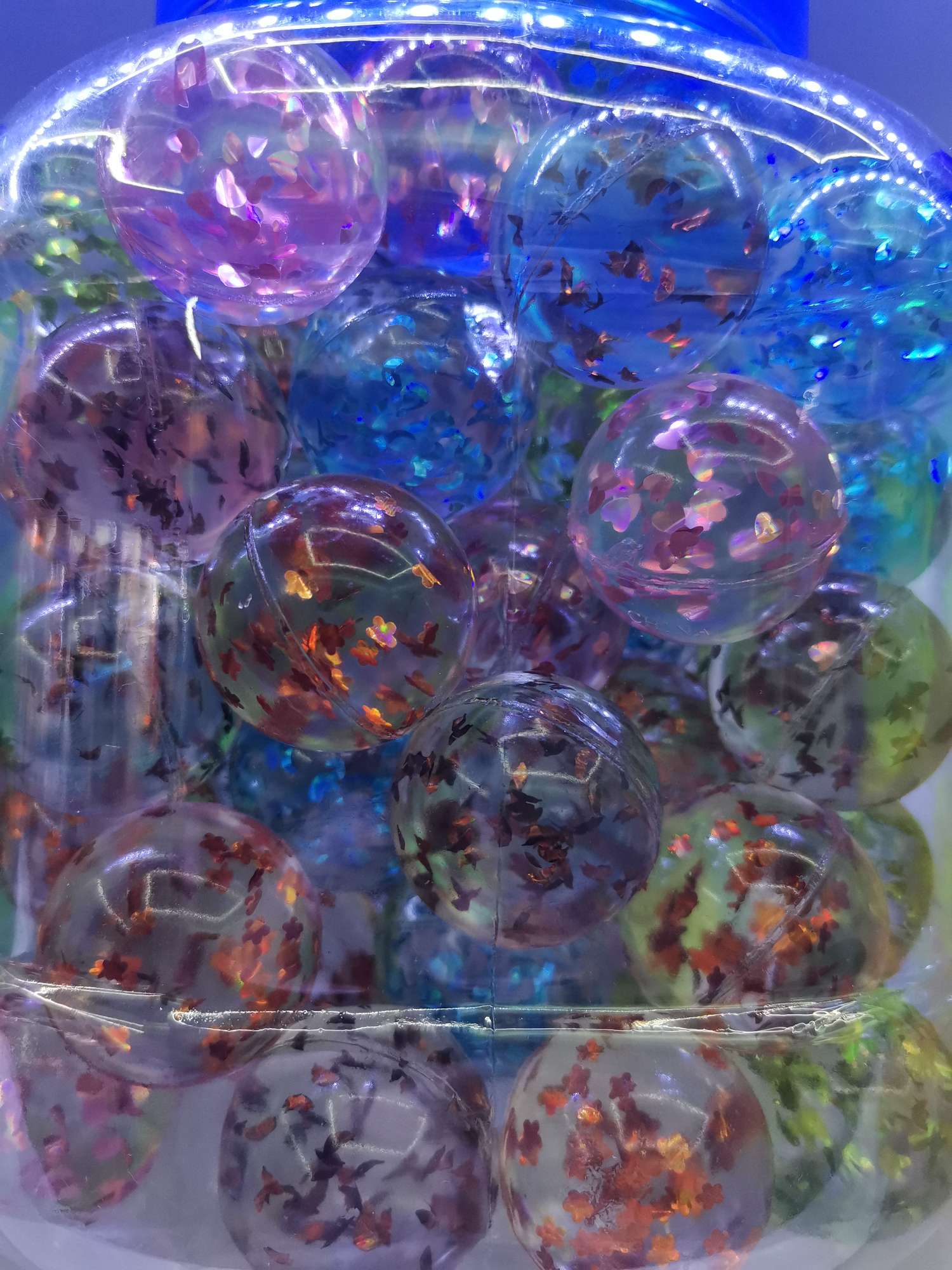 厂家直销弹力球 透明五星球 儿童玩具 五星跳跳球 环保橡胶-1001/2092产品图
