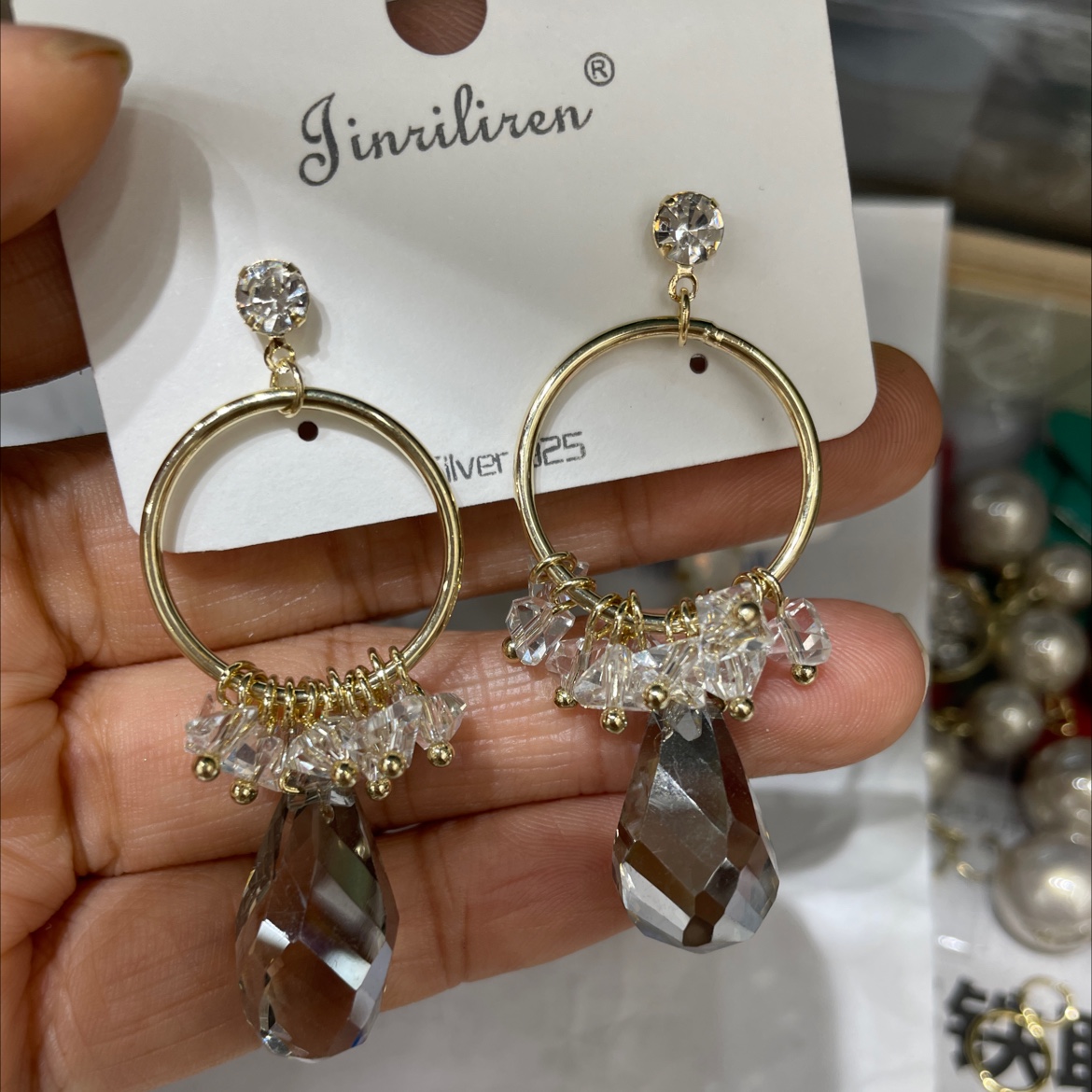 Today's recommendations for the Korean version of the crystal series of earrings by Liren