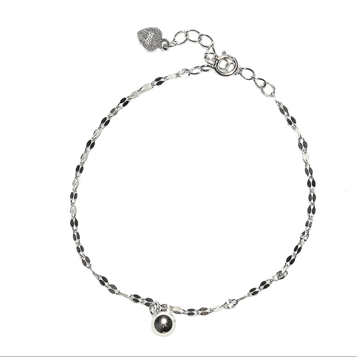 Silver round bracelet