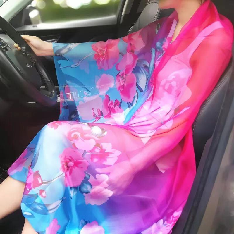 Suzhou Printed Sunscreen Super Size Large Flower Silk Silk Mother Beach Towel