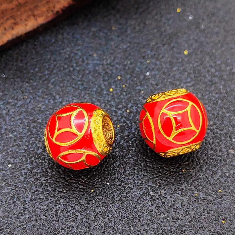 Copper money drops oil beads, making bracelets and bracelets of choice