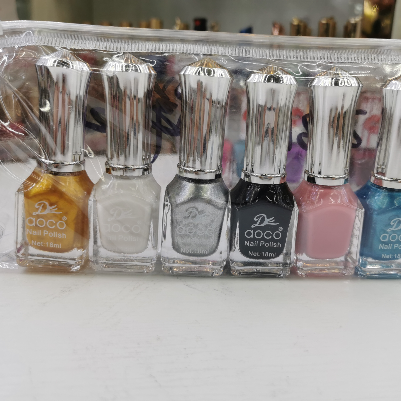 6 Bottles of AOCO nail polish no baking lasting non peeling healthy no odor thumbnail