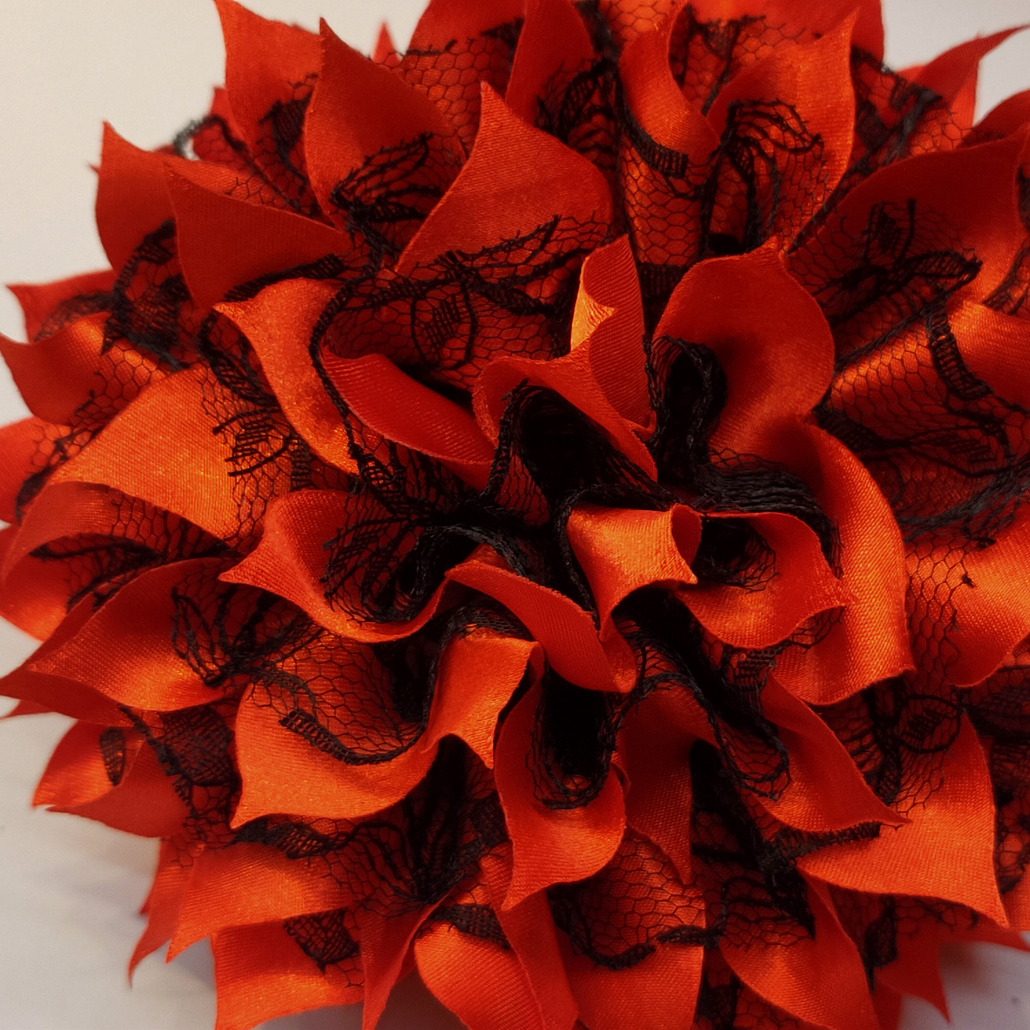 蕾丝色丁尖角小号