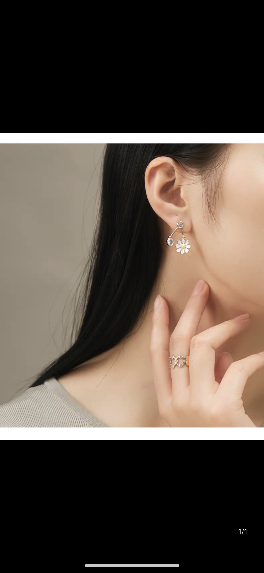 Daisy Earrings for Women, 2021 new trendy summer style, super fairy-like, high-end, elegant and luxurious stud earrings Item Picture