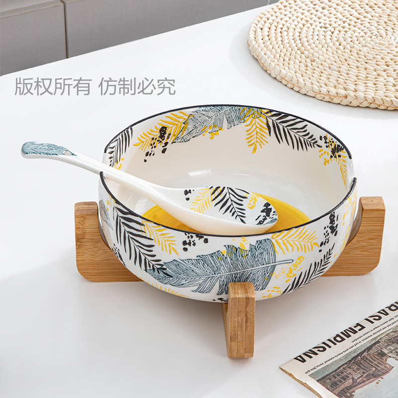 手绘枫叶沙拉碗