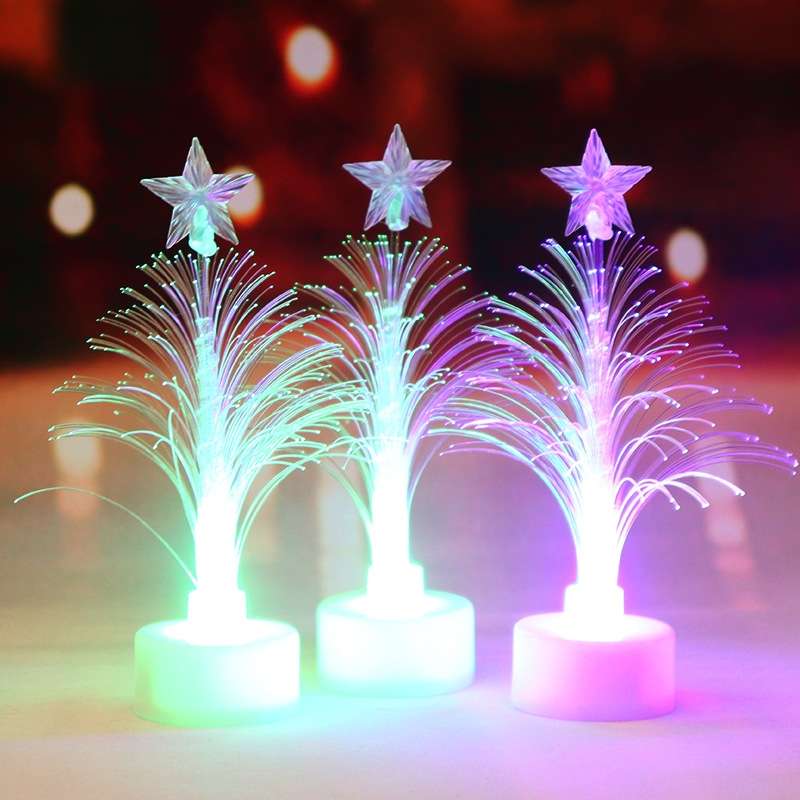Christmas decoration props: Colorful glowing Christmas tree, new Christmas glowing mall event, small gifts for attracting customers, optical fiber Christmas tree decorations, direct sales of optical fiber Item Picture