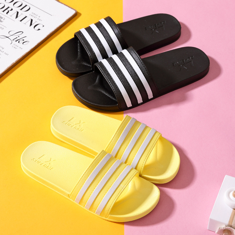 Home non-slip slippers Home female summer indoor lovely soft sole bath bathroom slippers men home shoes slippers