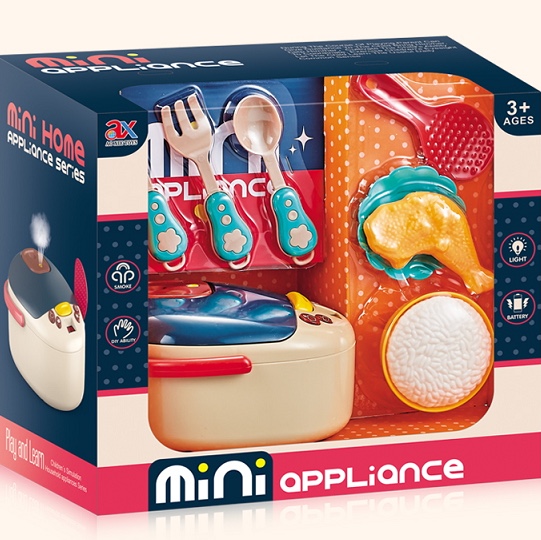 仿真儿童过家家玩具男孩女孩家具套装玩具电动电饭锅组合6721a