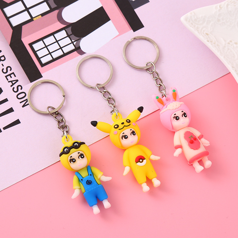 创意卡通猫人钥匙扣配饰时尚钥匙包包挂件可爱汽车网红挂饰小礼品