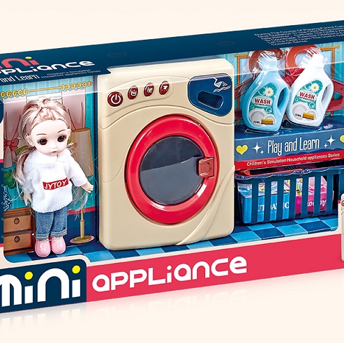 Simulated children's house playing kitchen toys for boys and girls, cooking set toys, electric washing machine, Barbie set 6727a