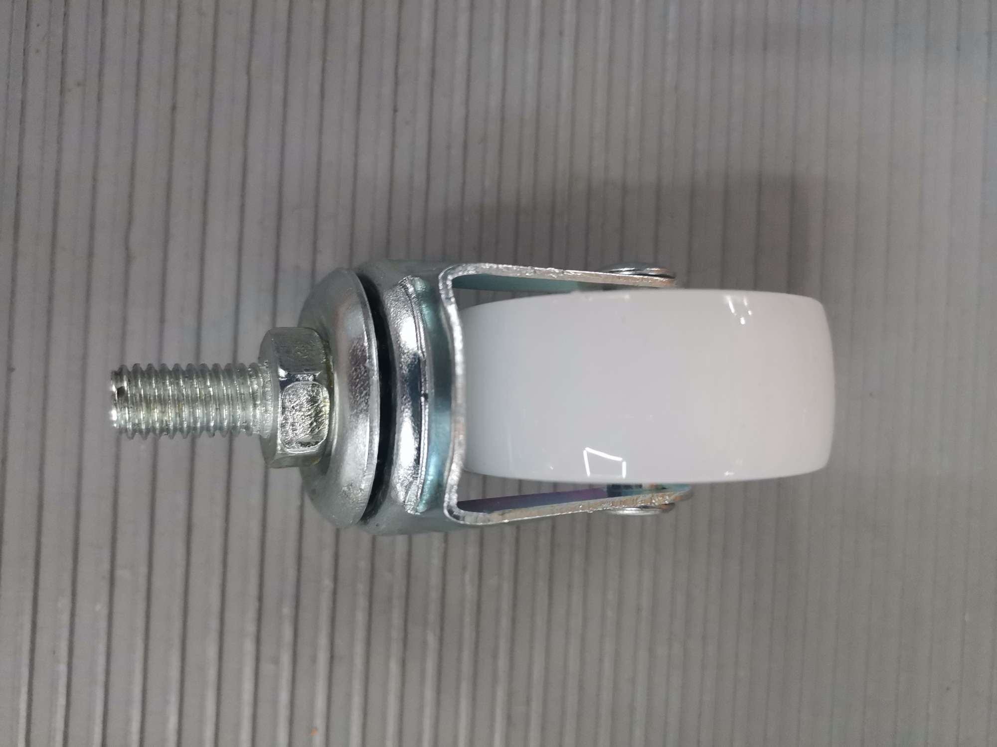 1.5-inch white PP wheel lead screw movable lightweight casters details Picture