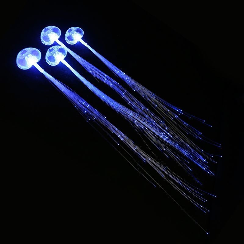 Seven-color butterfly luminous braid, flashing headwear, led optical fiber braid, luminous toy, hair accessory, butterfly mixed luminous optical fiber braid, direct sales of optical fiber seven-color flashing braid detail image 3