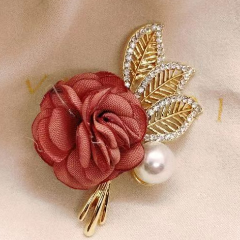 Fabric floral fashion all-in-one brooch for women
