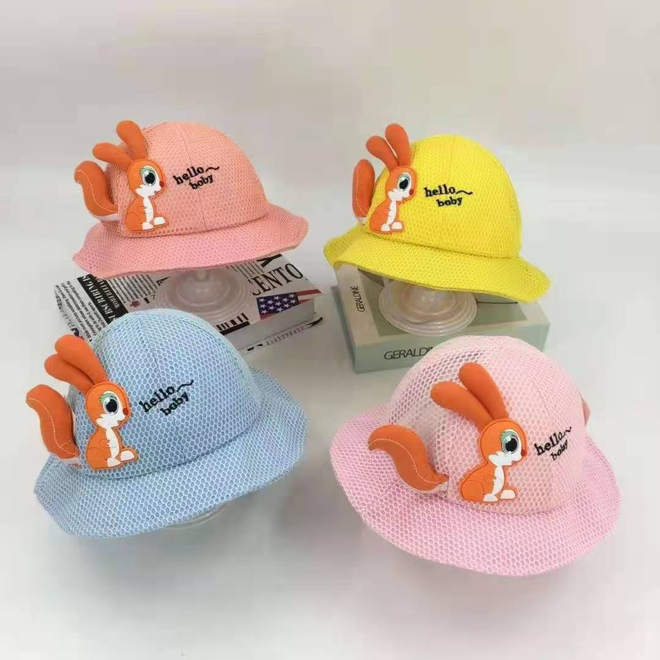 Children's hats, summer breathable, thin fisherman hats for boys, boys' sun protection and shade, children's net hats, summer cool hats 48