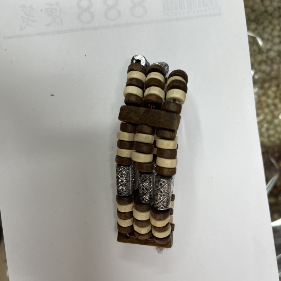 Three bracelet wooden beads
