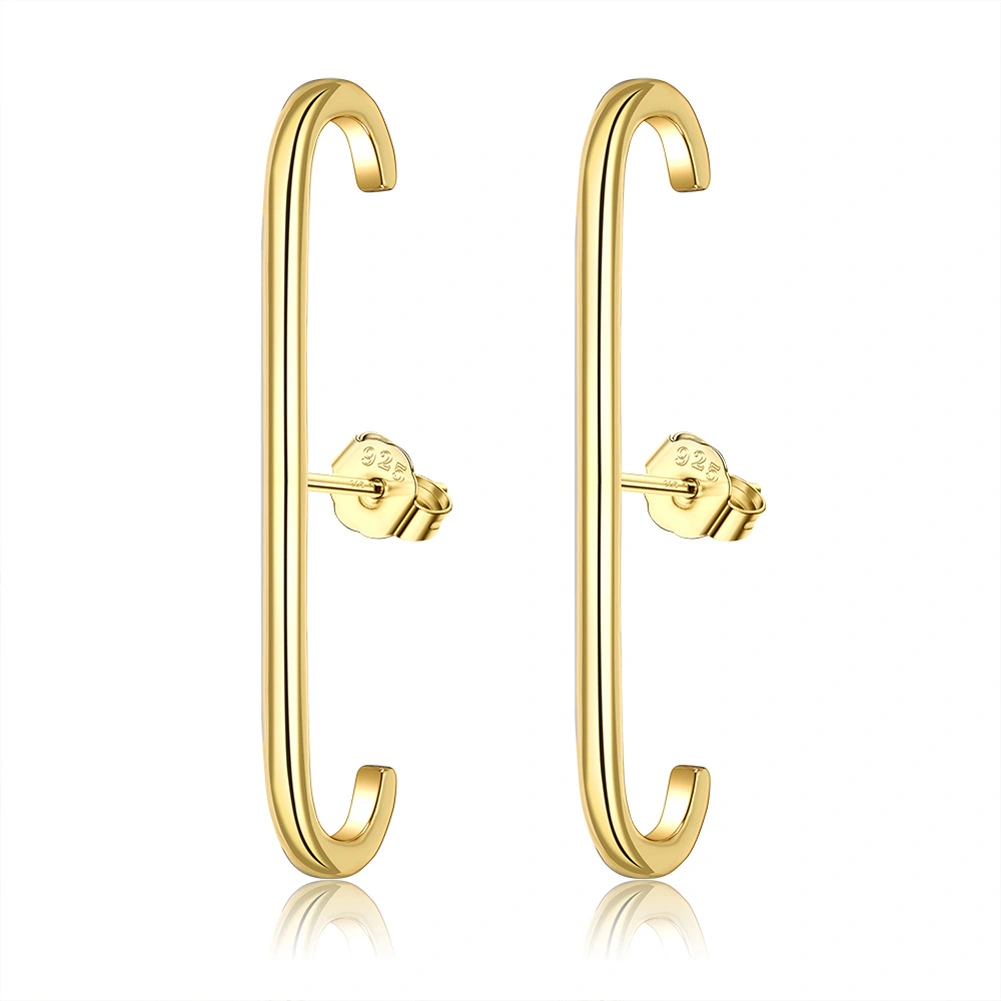 New stud earrings for women, European and American fashion, single-row crystal zircon earrings, geometric earrings, cross-border accessories AKE262 detail image 2
