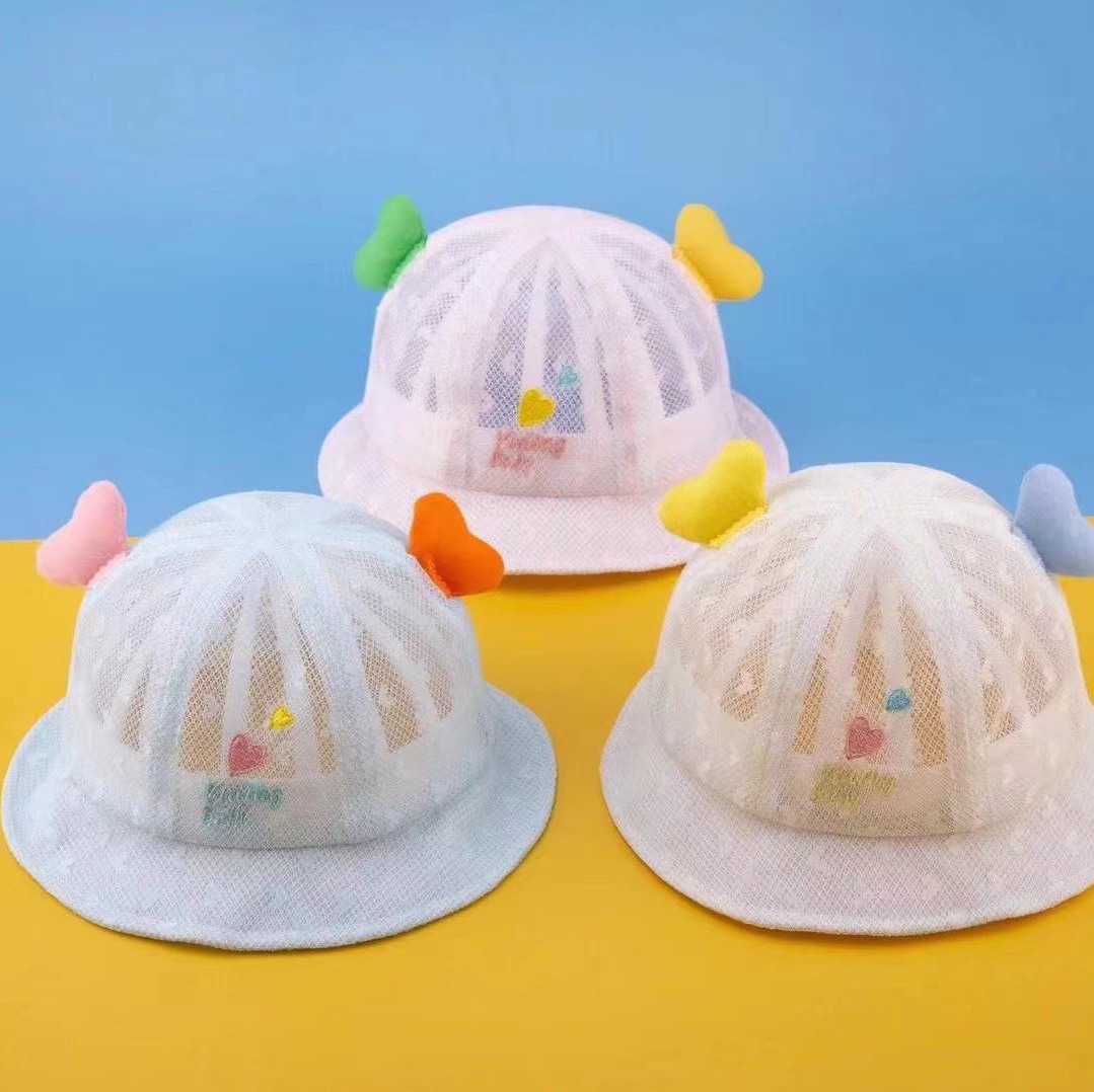 Children's hats, summer breathable, thin fisherman hats for boys, boys' sun protection and shade, children's net hats, summer cool hats, 52