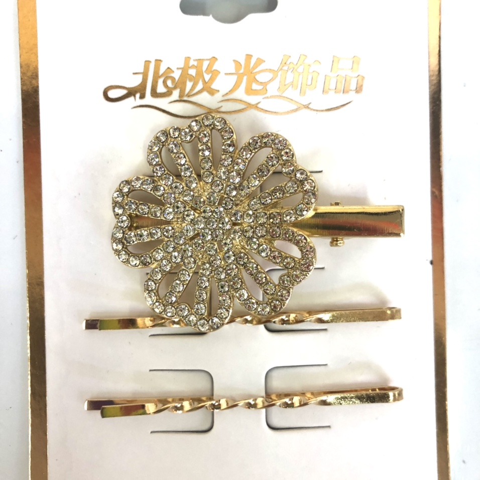 Korean version white diamond duckbill clip, 79 large bangs hair clip, hair accessory, water diamond coil, hair clip, top clip, side clip, broken hair clip and hairpin set, three large pearls