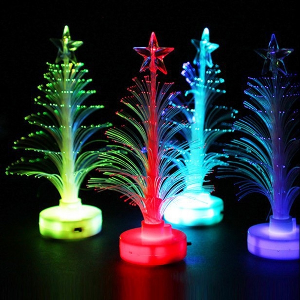 Christmas decoration props: Colorful glowing Christmas tree, new Christmas glowing mall event, small gifts for attracting customers, optical fiber Christmas tree decorations, direct sales of optical fiber details Picture