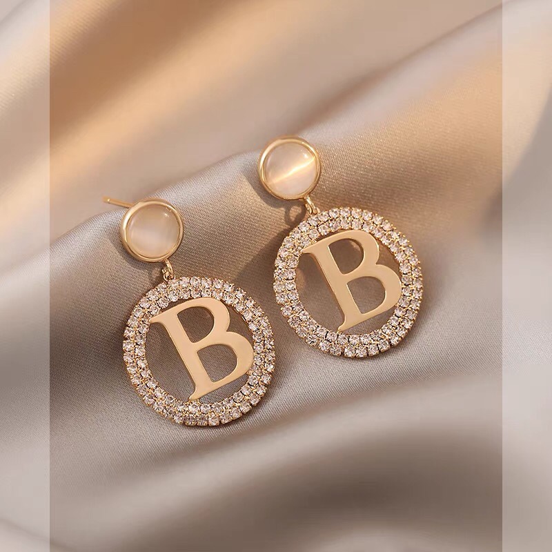 欧美字母B耳环夸张独特小众设计感轻奢气质高级大气夸张独特耳饰