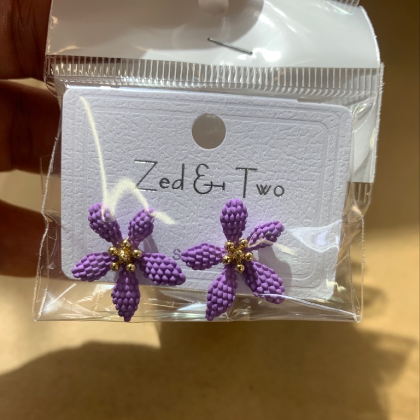 Silver needle five-color flower purple series details Picture