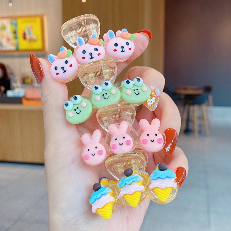 Children's cartoon cute fruit hair clips, animal hair matte heart star grab card, Korean version of baby girl hair accessories Specification image