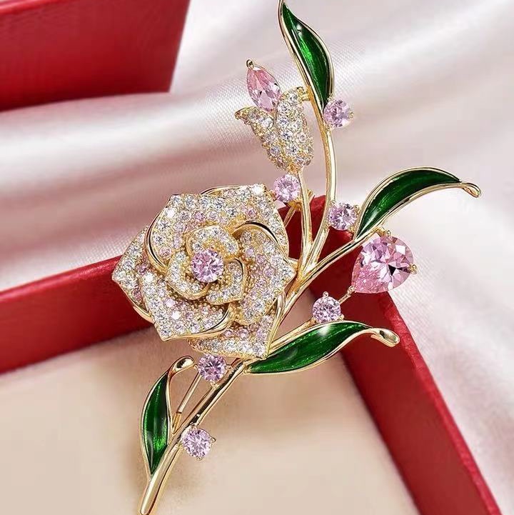 Rose brooch