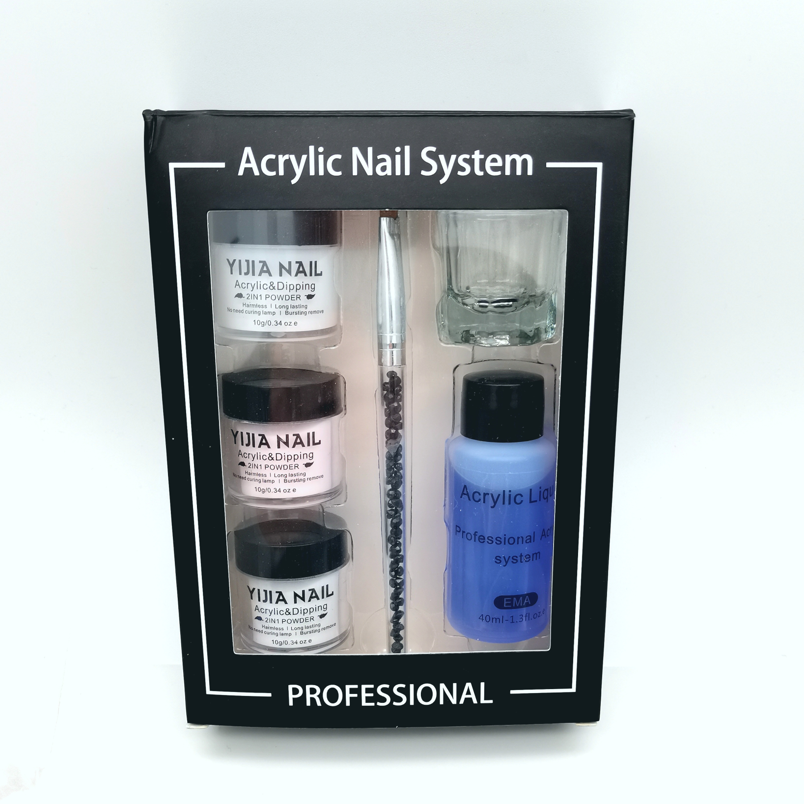 Nail art crystal powder set, nail art tools, crystal nails, nail extension, three-dimensional modeling, carved powder, acrylic powder