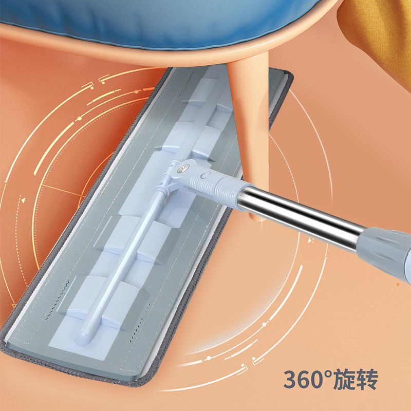 静音平板拖把硅胶软拖把不伤家具拖把神器一拖净懒人拖把平拖详情图3