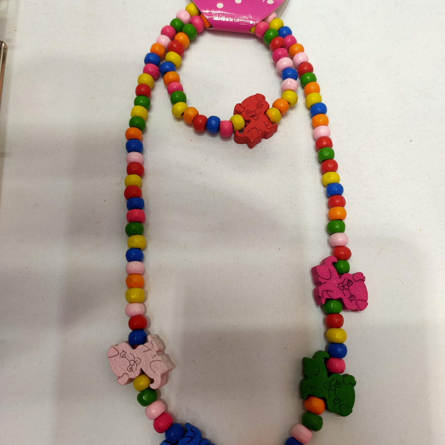 Factory direct wooden chain for children scan puppies